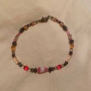 Pink beaded bracelet